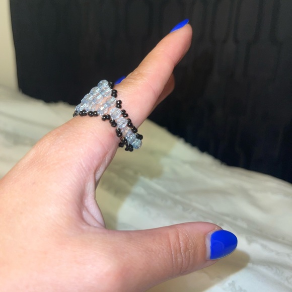 Beaded Ring - Adjustable- Handmade - Picture 3 of 3